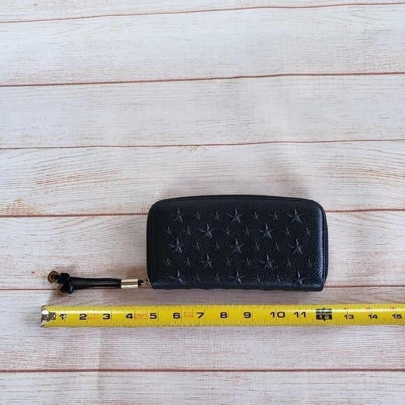 Jimmy Choo Nellie Star Leather Zip Around Long Wallet - Picture 14 of 16